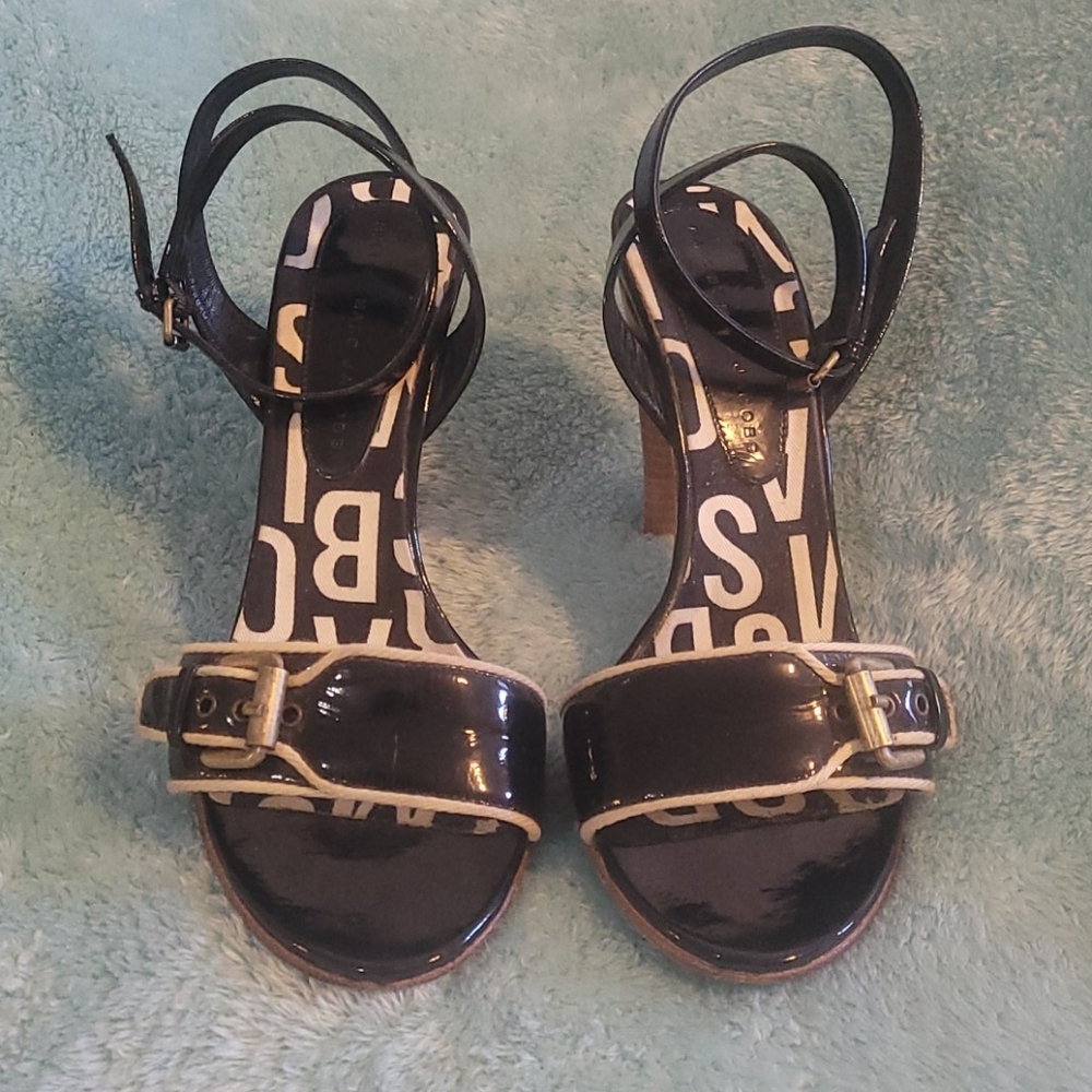 Black Marc by Marc Jacobs patent sandals